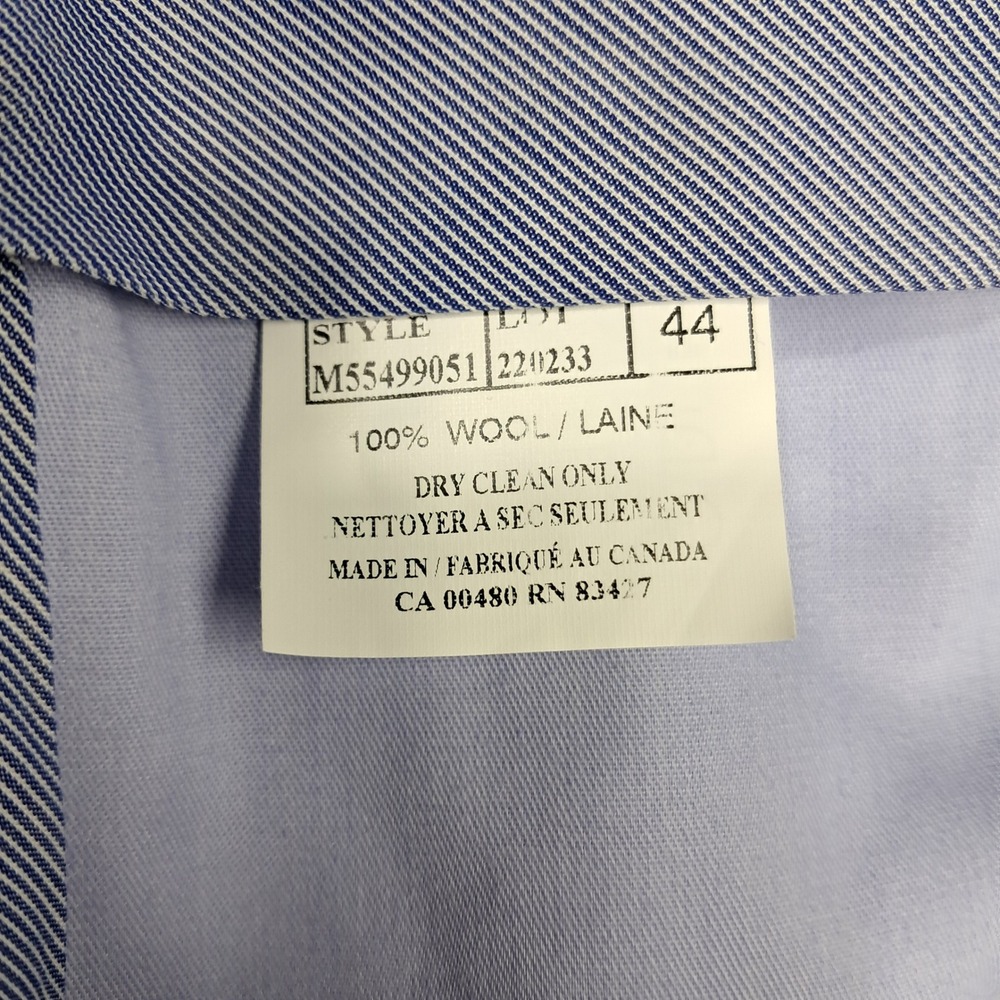 Ballin Comfort-EZE Mens Navy‎ Blue 100 Wool Dress Pants Made in Canada 42x26 - Picture 3 of 12